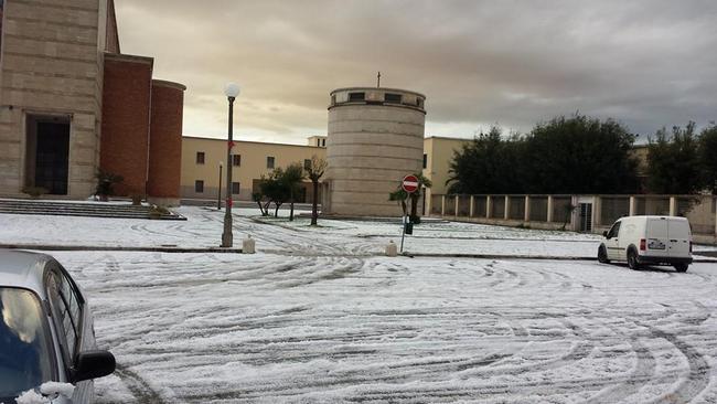 Sabaudia "imbiancata" dalla grandine (foto di Franco Masetti)