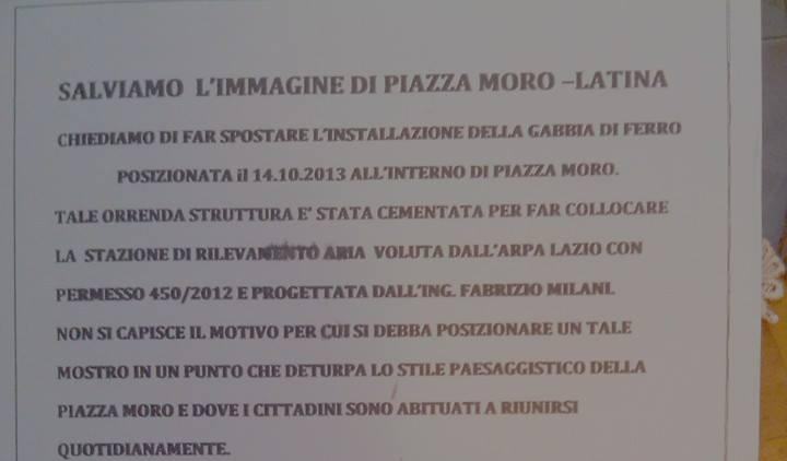 Latina, la “gabbia” di piazza Moro verrà spostata