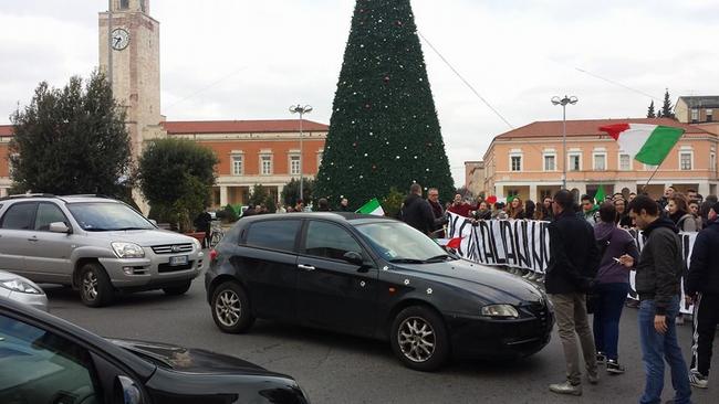 un momento del blocco