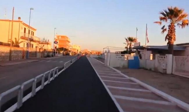 Latina, ecco la pista ciclabile sul lungomare. Guarda tutto il percorso