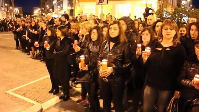 Latina contro la Riforna della Scuola, Flash Mob in Piazza del Popolo