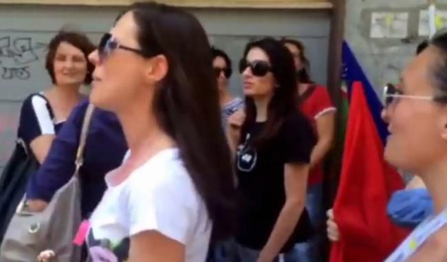 Latina, la protesta degli operai della Plasmon