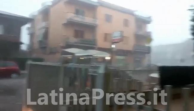 Violento nubifragio questa mattina a Latina Scalo, il video di un nostro lettore