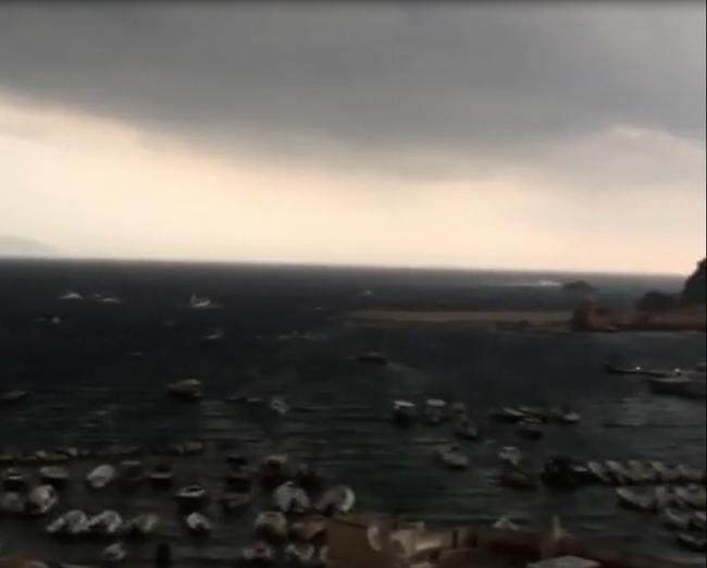 Ciclone Poppea, forte temporale sull’isola di Ponza
