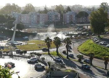 Latina, maxi tamponamento alla rotonda dell’Aviatore: sei mezzi coinvolti