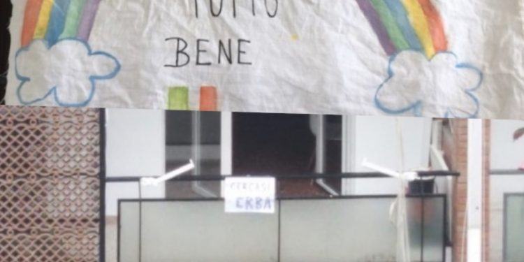 “Andrà tutto bene” sui balconi in tutta la provincia. A Latina spunta il cartello: “Cerco erba”