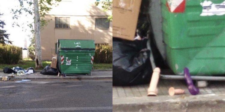 Curioso ritrovamento a Latina: in strada spuntano tre falli di gomma