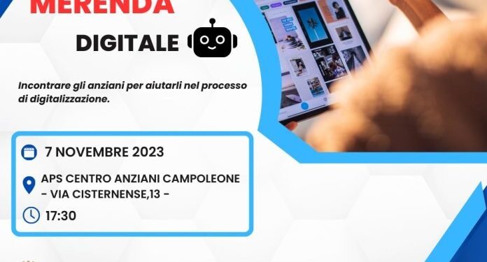 “Merenda Digitale” un innovativo progetto per facilitare la transizione tecnologica degli anziani a Lanuvio