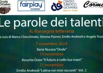 Al via la nuova edizione della rassegna letteraria “Le parole dei talenti”: appuntamento ogni giovedì alle 18 al Circolo Cittadino “Sante Palumbo”
