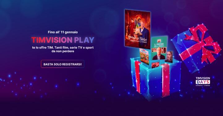 Gratis un mese di streaming per le feste di Natale con TIMVISION Days