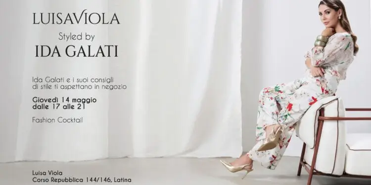Moda, stile e storytelling: Ida Galati ospite da Luisa Viola a Latina 