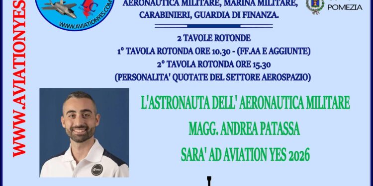 Aviation Yes – Ospite l’astronauta Andrea Patassa il 27 settembre